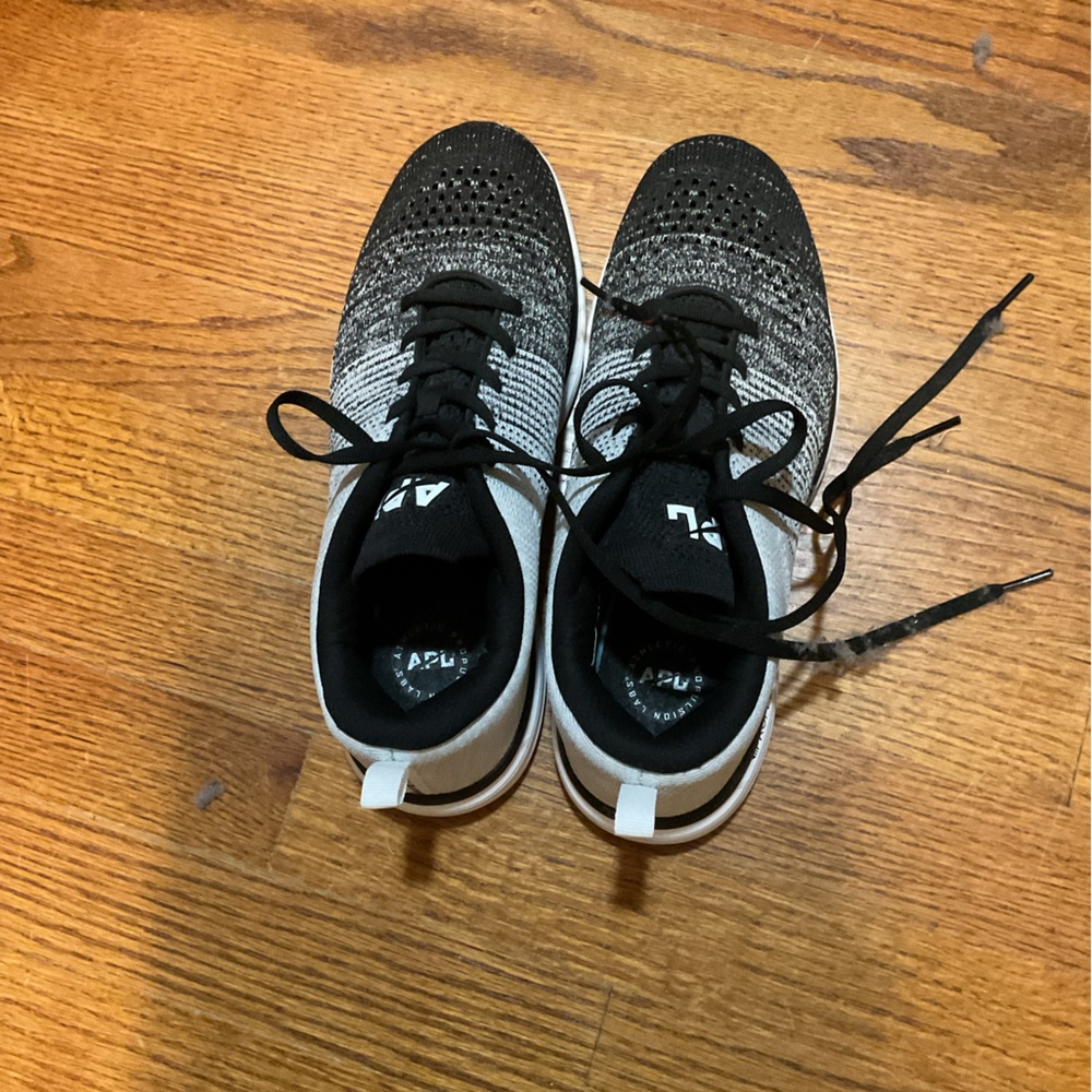 APL Women's Black TechLoom Pro Black Heather Grey White Sneakers Size 9